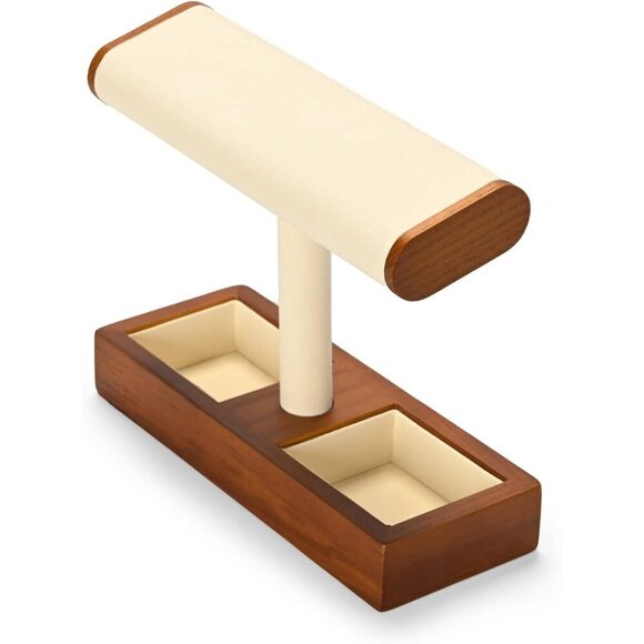 Solid Wood Watch Stand Portable Organizer for Men Women Jewelry Storage - Picture 5 of 10